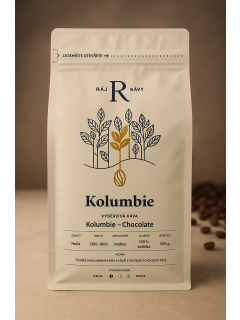 Káva zrnková - Kolumbie Chocolate 100% arabica Káva zrnková - Kolumbie Chocolate 100% arabica